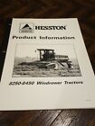 Hesston Manual Product Information 8250 to  8450 windrower tractors