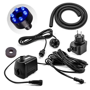 Springbrunnenpumpe Set SP1-S mit LED Beleuchtung Zierbrunnen Tauchpumpe Garten - Bild 1 von 12