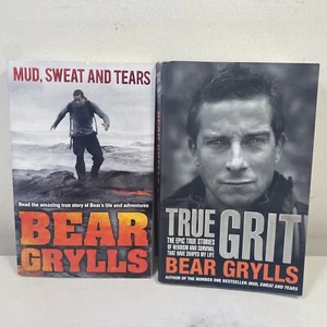 2 Lot Bear Grylls- Mud, Sweat and Tears & True Grit Medium Paperbacks - Picture 1 of 11