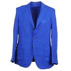 Drumohr Royal Blue Garment-Washed Linen Suit 40R (Eu 50) Nwt