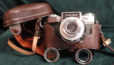 Cámara Zeiss Ikon Contaflex Synchro-Compur con lente Zeiss Tessar 50 mm F2,8 ++ Foto 1 de 4