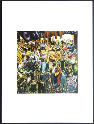 Jörg  IMMENDORFF " Gytiana " 2006 sign Farbdruckgrafik im Passepartout 30x40 - Bild 1 von 2