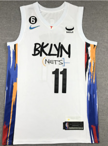 Nowa edycja miejska Kyrie Irving #11 Brooklyn Nets koszulka do koszykówki szyta biała DE