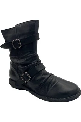 Botas medias Miz Mooz de cuero con hebilla Pasha negras Foto 1 de 3