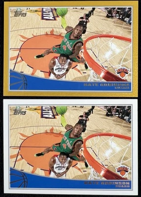 2009-10 Topps Gold #199 Nate Robinson /2009 Dunk Contest w/ Dwight Howard + Base - Image 1 of 2