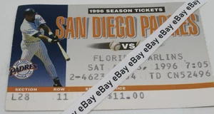 San Diego Padres vs. Florida Marlins AUG 3, 1996 Jack Murphy Stadium Ticket Stub - Picture 1 of 2