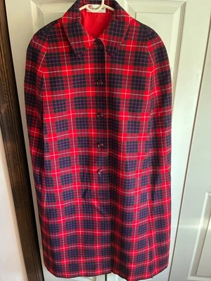 Beautiful red/plaid reversible cape. Perfect for the holidays.  - Image 1 of 4
