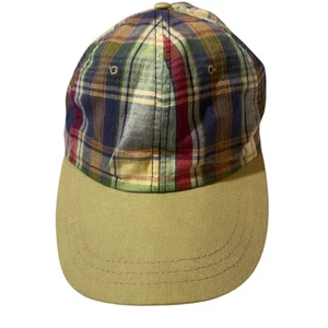 Gorra de béisbol a cuadros de algodón con correa ajustable talla única para todos - Imagen 1 de 4