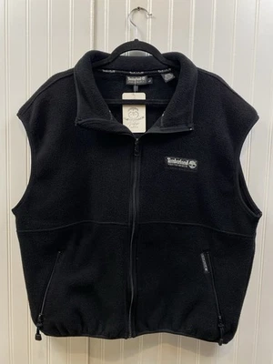 Vintage 90s Timberland Vest SZ Large Black Polartec Fleece Performance USA Made - Image 1 of 4