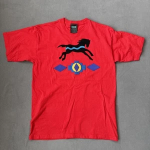 MOXIE TShirt Youth Unisex XL Red Aztec Horse Applique Henry Elise Mignardot VTG - Picture 1 of 15
