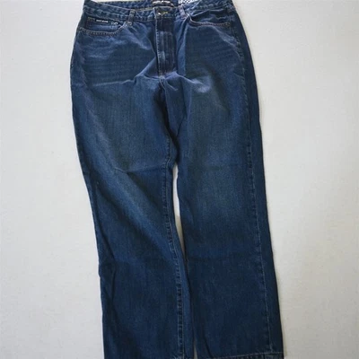 Pantalones de mezclilla para mujer DKNY 32/14 Broome tiro alto vintage elásticos oscuros Foto 1 de 4