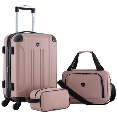 Chicago Hardside Expandable Spinner Luggage, Rose Gold, 3 Piece Set - Image 1 of 4