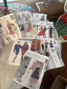 9 Vintage Sewing Patterns Lot 1990-2000s DRESSES McCall's, Simplicity, Butterick - Picture 1 of 9