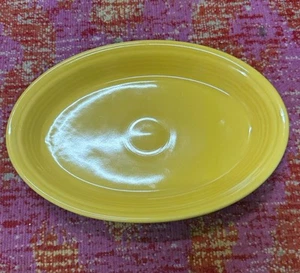 Vintage Fiesta Yellow Oval Serving Platter Plate HLC USA FiestaWare Sunflower - Picture 1 of 4