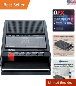 Versatile Tape Recorder with USB, FM Radio, & Built-in Speaker - Portable Design - Picture 1 of 13