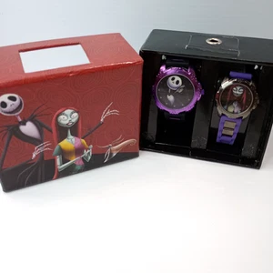 Disney Nightmare Before Christmas Jack & Sally Watch set 35mm & 45mm New Battery - Picture 1 of 9