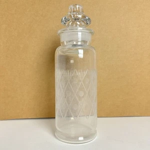 VINTAGE ANTIK HEISEY? ÄTZMUSTER GLAS COCKTAIL SHAKER 10,5" - Bild 1 von 11