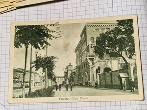 Cartolina Ferrara Viale Cavour Animata Ed. V. T.  1933 CI4 ^ - Imagen 1 de 2