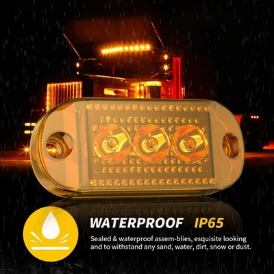Versatile LED Clearance Light Side Marker Truck Trailer Lorry Lamp Waterproof - Image 1 of 4