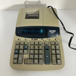 Victor 1570-6 Two-Color Ribbon Desktop Printing 12 Digit Calculator Office EUC - Picture 1 of 1
