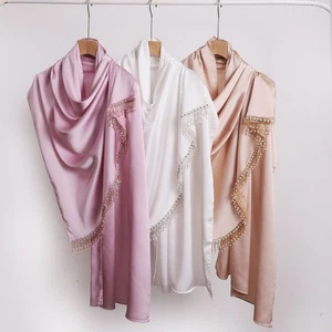 Mujeres Musulmanas Hijab Turbante Mantón Envolvente Pañuelo Largo Bufanda Bufandas Estola 180*70Cm - Imagen 1 de 19