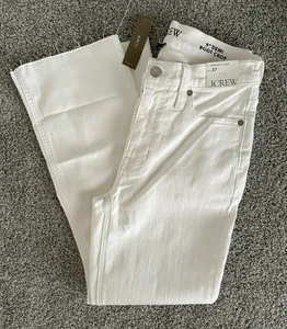 Women's NWT J. Crew 9" Demi Boot Crop Jeans, White, Size 27 - Picture 1 of 8