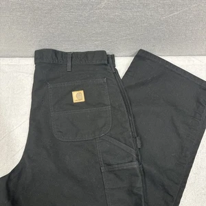 Pantalones de mezclilla CARHARTT BN11 pato peto hombre 38x32 calce suelto utilitario carpintero - Imagen 1 de 13