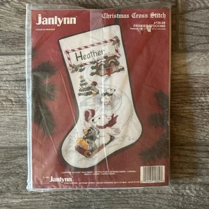 Jaylynn Xmas Crosstitch Friskies Strumpf 126-04 Eisbären Pinguine - Bild 1 von 2