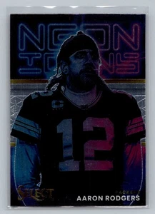 Iconos de neón Aaron Rodgers 2022 Panini Select #NI-4 - Imagen 1 de 2
