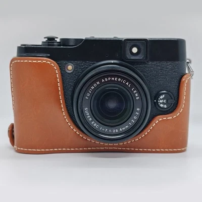 Media funda de cuero para cámara Fuji X10 X20 Fujifilm agarre protector Foto 1 de 2
