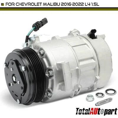 Compresor de aire acondicionado con embrague para Chevrolet Malibu 2016-2022 L4 1,5 L sedán 84364335 Foto 1 de 4