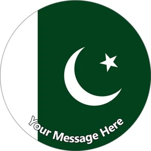 Personalisierter Tortenaufleger Pakistan Flagge essbar Glasur Oblate Dekor Reise Welt PAK - Bild 1 von 10