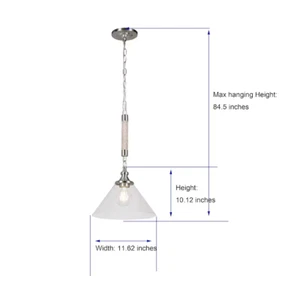 ALLEN + ROTH  Modern Seeded Glass Mini Pendant Light -NEW - Picture 1 of 6