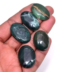147.40 Cts Natural Green Jade Oval Cabochon Calibrated Loose Gemstones- 5 Piece - Picture 1 of 6