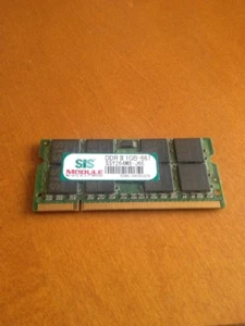 SiS Laptop Ram SSY264M8-J6E 1GB DDR2 667 (ref a1) - Picture 1 of 2