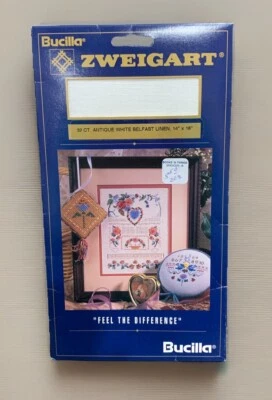 Bucilla Zweigart 32ct 14" X 18" Belfast Linen Antique White New In Sealed Box - Image 1 of 3