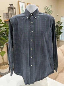 Ralph Lauren Blake Herren Langarm Kariertes Button Down Hemd Lila Grün Größe M - Bild 1 von 10