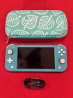 Nintendo Switch Lite Teal Turquoise 32GB Console Bundle W/ Animal Crossing Case