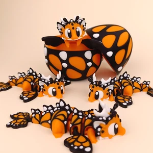 Dragón mariposa con huevo a juego 🐉🦋 | Huevo de dragón de fantasía articulado - Imagen 1 de 5