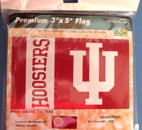 Indiana Hoosiers Red Flag Large 3'X5' Banner  IU  Indiana University Cover