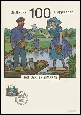 ART-EDITION 1991 GERMANY 1570 POSTMAN SPREEWALD  PM "BERLIN" HAND-SIGNED !! - Image 1 of 3