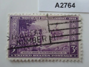 USA Stamp Wisconsin Tercentenary 3 Cents United States Postage - Picture 1 of 1