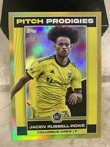 2023 Topps MLS Chrome JACEN RUSSELL-ROWE Gold 38/50 RC Rookie Columbus Crew