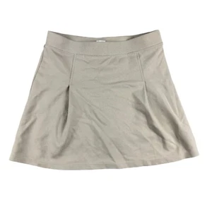 Wonder Nation Skort Girls 12 Beige School Uniform Elastic Waist Tan Skirt Preppy - Picture 1 of 8