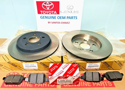 2011-2022 Toyota Prius Rear Brake Rotors &Pad Kit GENUINE OEM PART VIN# REQUIERE - Image 1 of 3