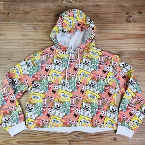 Bob Esponja Pantalones Cuadrados Sudadera con Capucha Mujer Talla XL Recortada Nickelodeon - Imagen 1 de 6
