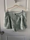 Maeve By Anthropologie Women's Green Patterned Shorts Size 14