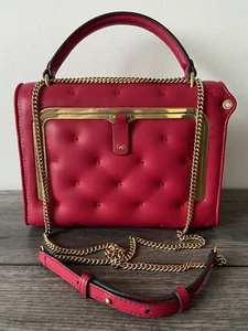 ANYA HINDMARCH RED QUILTED POSTBOX BAG BRAND NEW RETAIL RARE - Picture 1 of 15
