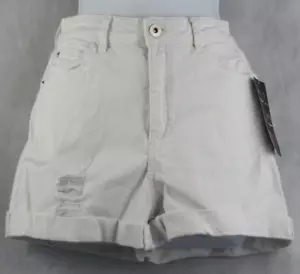 INC Women's 98% Cotton Distressed Ripped Denim Shorts, White, Size 2 / 26 Waist - Picture 1 of 4