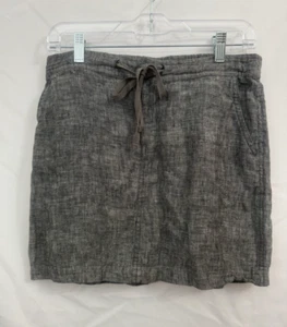 Minigonna Max Studio donna taglia small 100% lino grigio tasche leggera - Foto 1 di 8